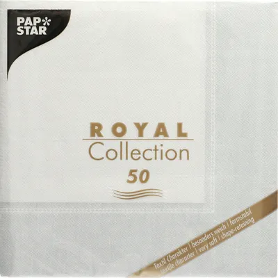 Produktbild von Servietten "ROYAL Collection" 1/4-Falz 40 cm x 40 cm weiss "Linum"