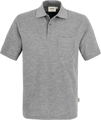 Produktbild von HAKRO Pocket-Poloshirt Top 802, grau meliert, 3XL