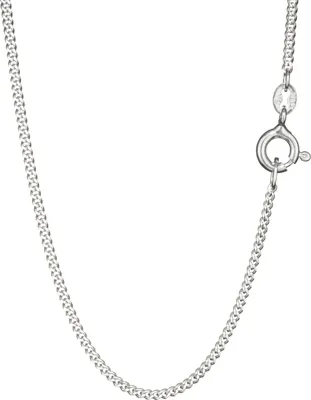 Produktbild von Halskette 50cm Panzerkette diamantiert 925 Silber Collier 1,4mm breit Damenkette