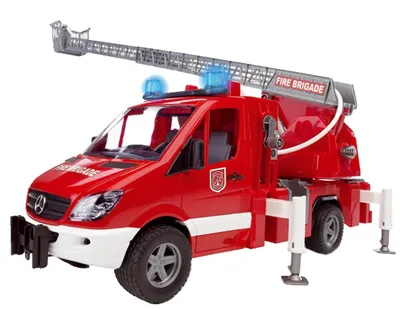 Produktbild von BRUDER Mercedes Benz Sprinter Fire engine, 4 Jahr(e), ABS Synthetik, Grau, Rot, Weiß