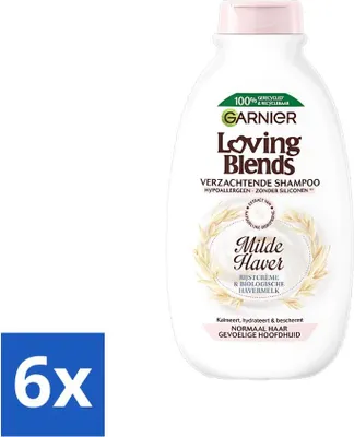Produktbild von Garnier Loving Blends Mildes Hafershampoo 300 ml - Vorteilspack - 6 Stücke