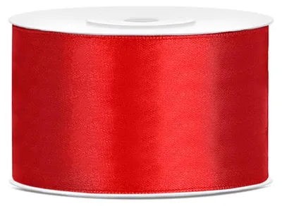 Image de Ruban de satin, rouge, 38mm/25m