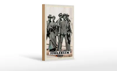 Produktbild von Holzschild Städte Pforzheim Rassler Denkmal Skulptur 12x18 cm
