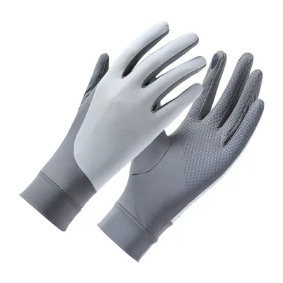 Produktbild von UV Schutz Handschuhe Damen Sommer Sonnenschutz Handschuhe für Radfahren Autofahren, Grau