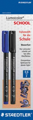Image de STAEDTLER Stylo à bille Lumocolor F perm 2pcs Blister