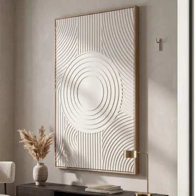 Produktbild von Bild Dipinto 3 x 80 x 120 cm Canvas Pinie Polyester Beige Natur