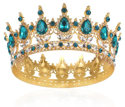 Produktbild von Diadem Prinzessinnenkrone Haarschmuck - Rund - Kristall und Strass - Barocker Stil - Für Feier und Karneval