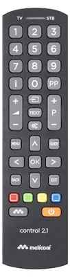 Obrázek produktu pro Meliconi Control 2.1, STB, TV, IR Wireless, Tlačítka, Černá