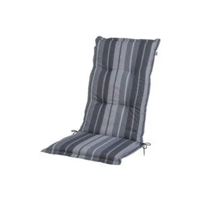 Produktbild von LIVARNO Hochlehner Polsterauflage 120 x 50 x 8 cm Gartensesselauflage 8cm dick Grau / Streifen NEU