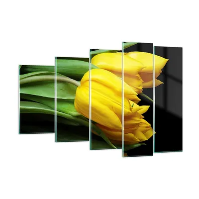 Produktbild von Bilder auf glas - Tulpen Strauß Spiegelreflexion grün - 150x100cm - Glasbilder - Wandbilder - Kunstdruck - Wanddekoration aus Glas - Glas Bilder - Wandbild auf Glas - GEG150x100-0509