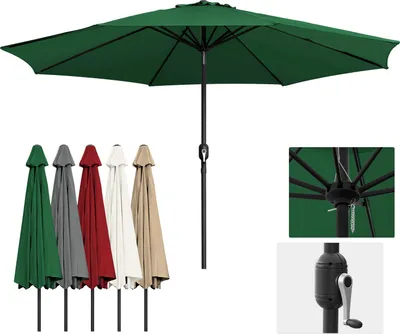 Immagine prodotto di Ombrellone modulare Izrielar 3,5 m – Ombrellone da giardino componibile per esterni, verde