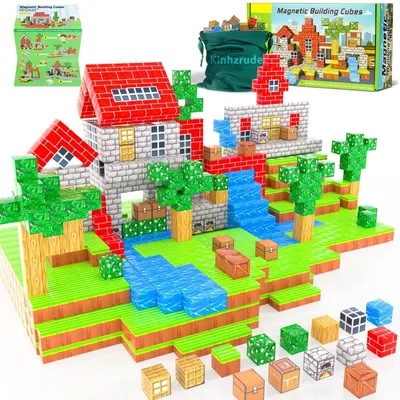 Image de Blocs de construction magnétiques - 100 pièces - Jouet Montessori