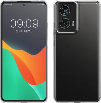 Produktbild von kwmobile Hülle kompatibel mit Motorola Moto G35 5G - Silikon Handyhülle transparent - Handy Case in Transparent