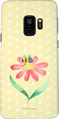 Produktbild von Mr. & Mrs. Panda Samsung Galaxy S9 Handyhülle Hummel Blume - Gelb Pastell - Geschenk, Biene, Lustige Sprüche, Handy Case, Schutzhülle, Hummeln, Wespe, Natur, Hülle, Cover