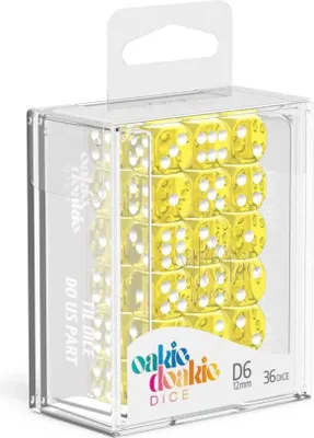 Produktbild von Oakie Doakie Dice W6 Würfel 12 mm Translucent - Gelb 36 Stück