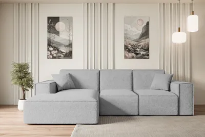 Produktbild von ALTDECOR Ecksofa in L-Form SERRA-L - 266x169x80 cm Hellgrau - Corner Sofa Bett Eckcouch Couch Wohnlandschaft Cauchsofa