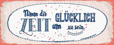 Produktbild von vianmo Holzschild 10x27 cm Nimm dir Zeit um Glücklich sein Spruch Zitat