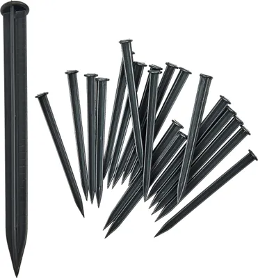 Produktbild von Garronda Kunststoffanker 18 cm für Rasenkante Beeteinfassung (18 cm, 50x Schwarz)