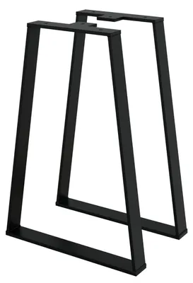 Produktbild von DIY Bankkufen 28x40cm Trapez Bankgestell Beine Gartenbank Parkbank schwarz