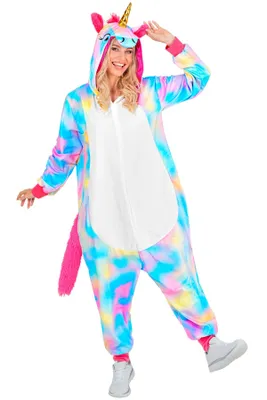 Produktbild von Tierkostüm "Einhorn" für Erwachsene | Overall Plüschkostüm Größe: XXL