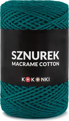 Produktbild von Kokonki Makramee Baumwollgarn 2mm 200m Dunkelsmaragd für DIY-Projekte