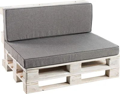 Obrázok produktu pre Paletový vankúš, záhradný vankúš, sedací vankúš, chrbtový vankúš PFK (sedací vankúš 120x60, sivý)