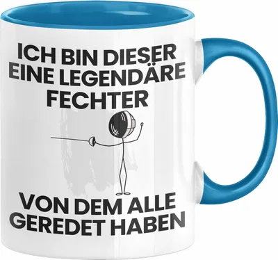 Produktbild von Fechter Geschenk Tasse Lustige Geschenkidee Geburtstag für Fechter Ich Bin Dieser Legendäre Fechter Von Dem Alle Geredet Haben Kaffee-Becher (Blau)