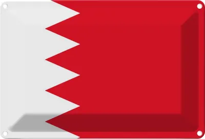 Produktbild von vianmo Blechschild 20x30 cm Bahrain Bahrains Fahne Flagge Wappen
