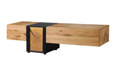 Image de MASSIVMOEBEL24 | Meuble TV 200x52x52 en bois de Chêne sauvage  naturel Laqué / huilé KITZBÜHEL #131