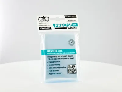 Produktbild von ULTIMATE GUARD Precise-Fit Japanese Size, Kartenhülle, Transparent, 100 Stück(e)