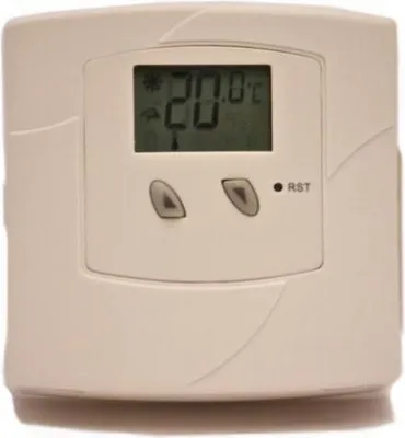 Produktbild von Raumthermostat ET-13 mit LCD-Anzeige, externem Temperaturfühler und 5-35°C Schaltbereich