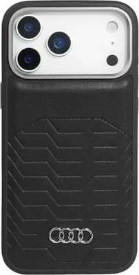Image de Housse de portable Case iPhone 17 Pro Audi GT MagSafe similicuir noir Logo
