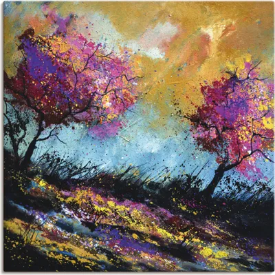 Produktbild von ARTland Leinwandbild Herbst-Eichen Größe: 50x50 cm