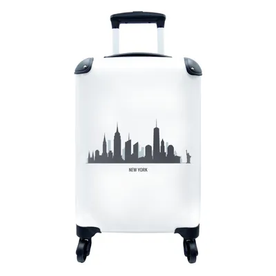 Produktbild von MuchoWow® Koffer Handgepäck Trolley Rollkoffer Kleine Reisekoffer mit 4 Rollen - New York - USA - Skyline - Cabin Size < 55x40x23 cm & 55x40x20 cm - Fotokoffer - Kabinenkoffer - Boardgepäck - Reise-Box - Reisekoffer - Reisegepäck - Koffer mit Bild - Trolley für Kinder