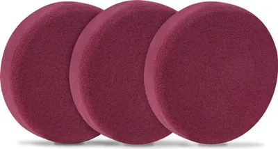 Produktbild von Vonroc Polierscheiben/Polierpads Schaumstoff für Poliermaschinen - 125mm, 3 Stück - Rot