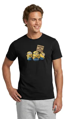 Produktbild von Spreadshirt Minions Umgeben Von Idioten Despicable Me Männer T-Shirt, XL, Schwarz