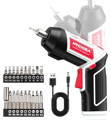 Imagen del producto de Atornillador inalámbrico HYCHIKA, con un par de torsión de 6 Nm y una batería de 2000 mAh, 3,6 V