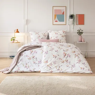 Produktbild von Estella Mako Interlock Jersey Bettwäsche Thalia aubergine 135x200 cm + 80x80 cm