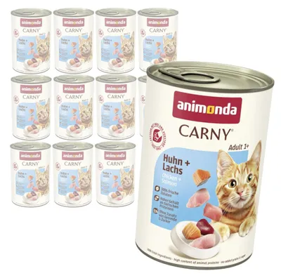 Produktbild von Animonda Carny Adult 12x400g Nassfutter für Katzen mit Huhn und Lachs
