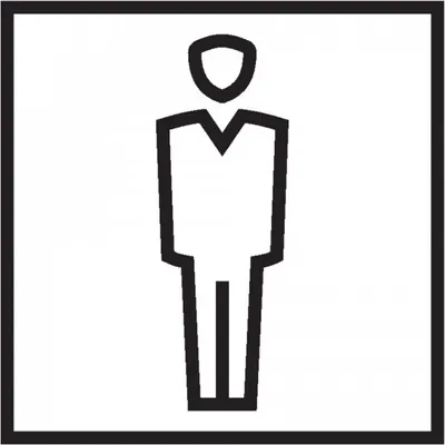 Produktbild von Dreifke® Aufkleber I Türschild Piktogramm WC Herren, Folie, selbstklebend, 15...
