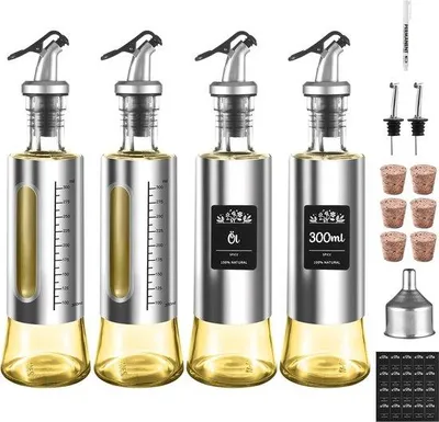 Image de Bouteille d'huile de 300 ml avec graduation et accessoires