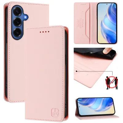 Produktbild von Lederhülle für Samsung Galaxy S26+ Hülle Flip Brieftasche Kartenfächern Ständer Schutzhülle Pink