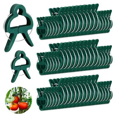 Produktbild von 100 Stück Pflanzenklammern für Kletterpflanzen - Große und kleine Gartenclips zur Unterstützung des Pflanzenwachstums