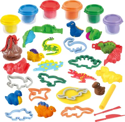Obrázok produktu pre Playgo Dinosaurus modelína 6x56g