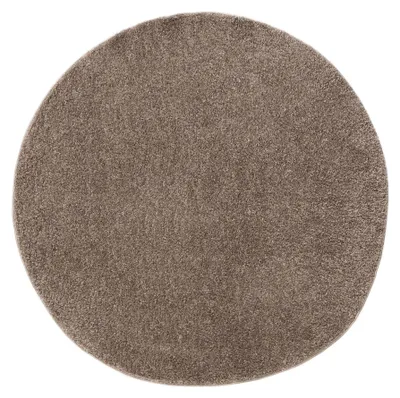 Produktbild von Waschbarer Hochflorteppich Soho Taupe ø 160 cm rund Wohnzimmer  Rutschfest Waschbar Hochflor benuta Flauschig Plüsch Shaggy Weich