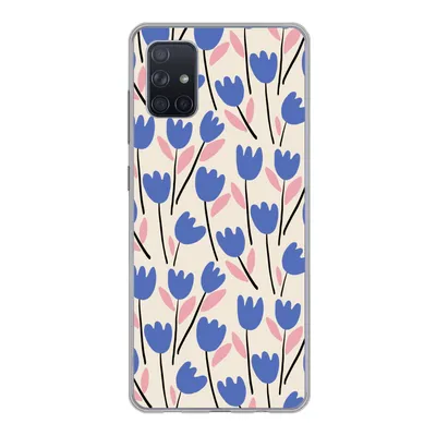Produktbild von MuchoWow® Handyhülle Schutzhülle Hülle für Samsung Galaxy A71 Blume - Muster - Tulpe Silikon Softcase Handy Hülle - Kartenbesitzer