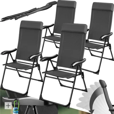 Produktbild von tectake® Campingstuhl Müritz Belastbarkeit 120 kg, 57 x 65 x 112 cm