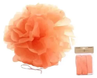 Produktbild von Papierne Pompons, orange, 25 cm, 3 Stück - Penword