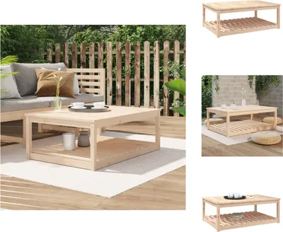 Immagine prodotto di vidaXL Tavolo da giardino 121x82,5x45 cm in legno di pino massiccio - Tavoli da giardino