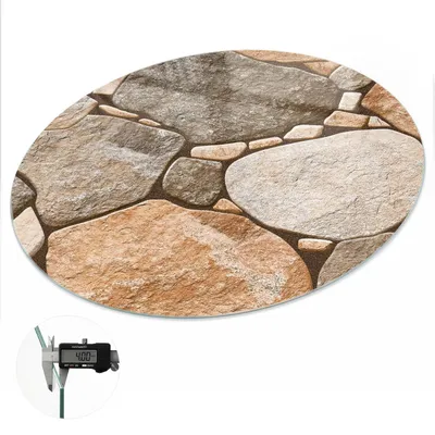 Produktbild von Glas Tischplatte fi100 cm – Tischauflage aus gehärtetem Glas – Glasplatte für Esstisch – Küchentischplatte aus Glas – Tischschutz Glas modern – Dekorative Glasplatte – Pflegeleichte Glastischplatte – Sicherheitsglas Tischplatte – Steinmosaik